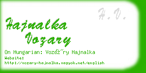 hajnalka vozary business card